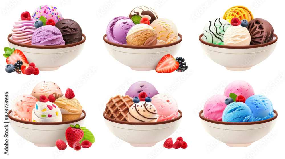 Ice-cream on white background Ice-cream on white background