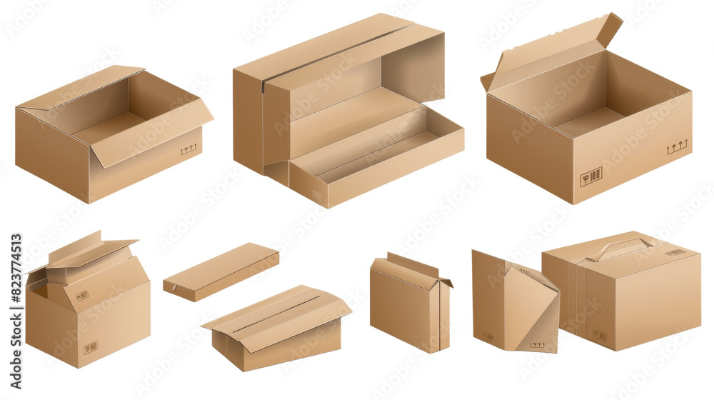Boxes on white background Boxes on white background