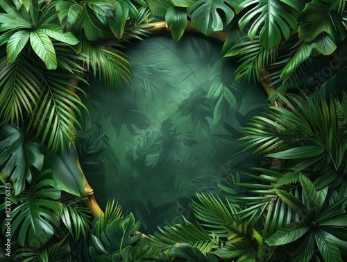 tropical leaf background For entering text