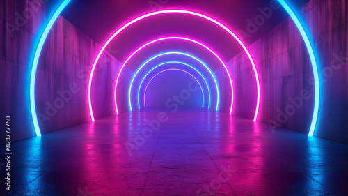 Glowing Futuristic Product Display Stand Podium Background  