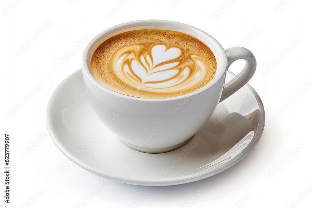 coffee latte white background coffee latte white background