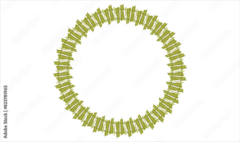 Fototapeta premium Decorative line art frame for design template