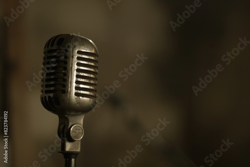 Retro microphone. photo