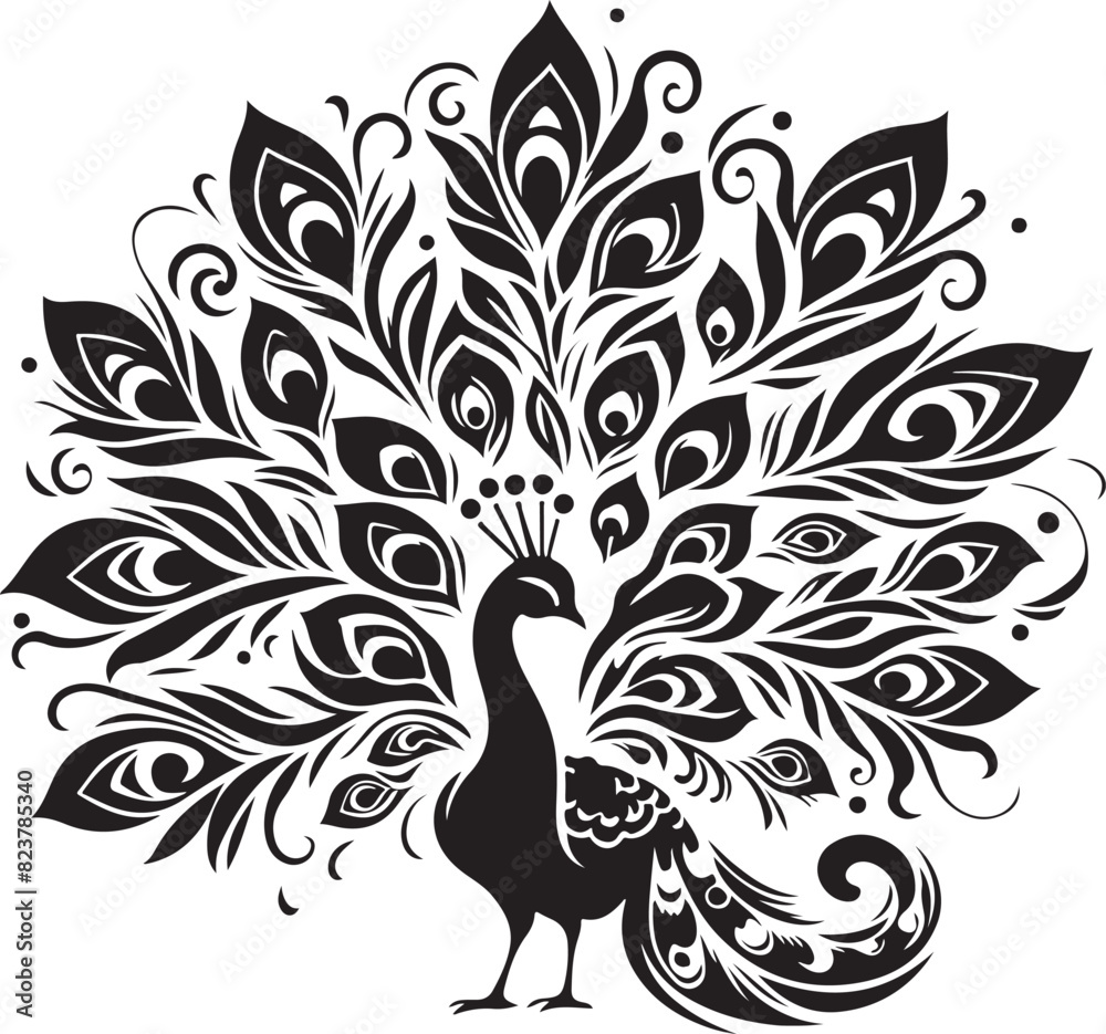 peacock vector illustration, white background eps 10
