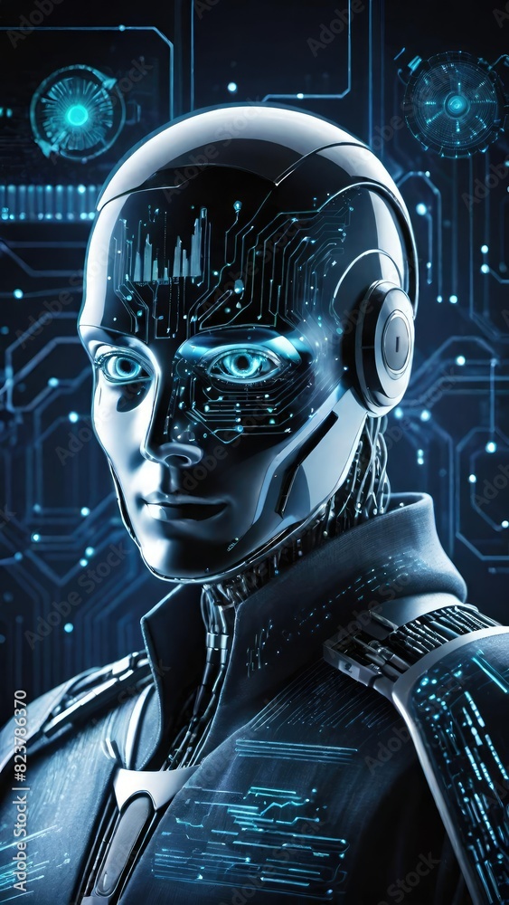 Artificial intelligence bitcoin robot, crypto currency, cyber security, financial futuristic digital technology concept image. Artificial intelligence bitcoin robot, crypto currency, cyber security, financial futuristic digital technology concept image.