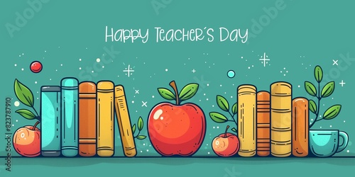 Teacher's Day Banner - Colorful Teacher's Day Background