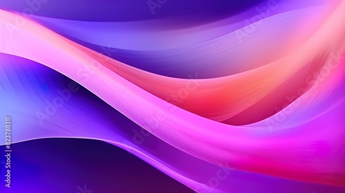 Abstract background with pink and purple textile waves. Elegant silk or satin fabric floating effects. Luxury flowing smooth curtain decoration. Header illustration for banner design. Generative AI. © NeuralStudio