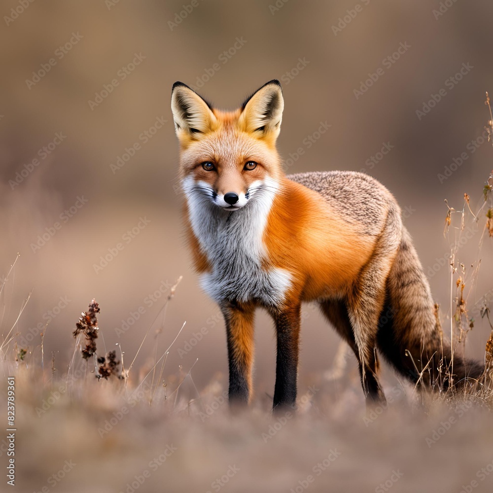 Fototapeta premium red fox in the forest