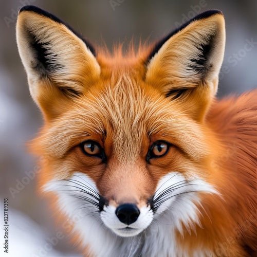 red fox portrait closeup © Qamar Zaman