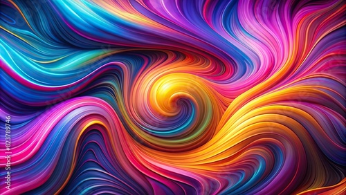 Abstract background of swirling neon colors resembling liquid