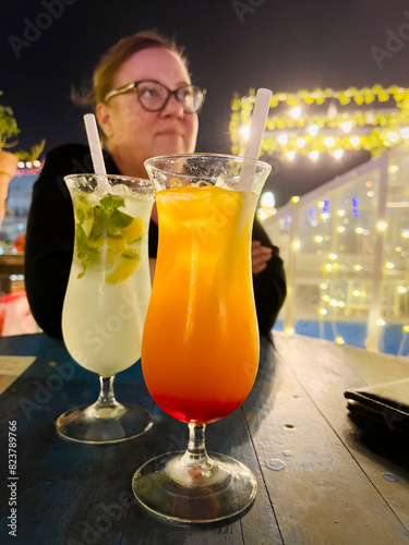 Cocktails at a bar in Jodhpur, India.