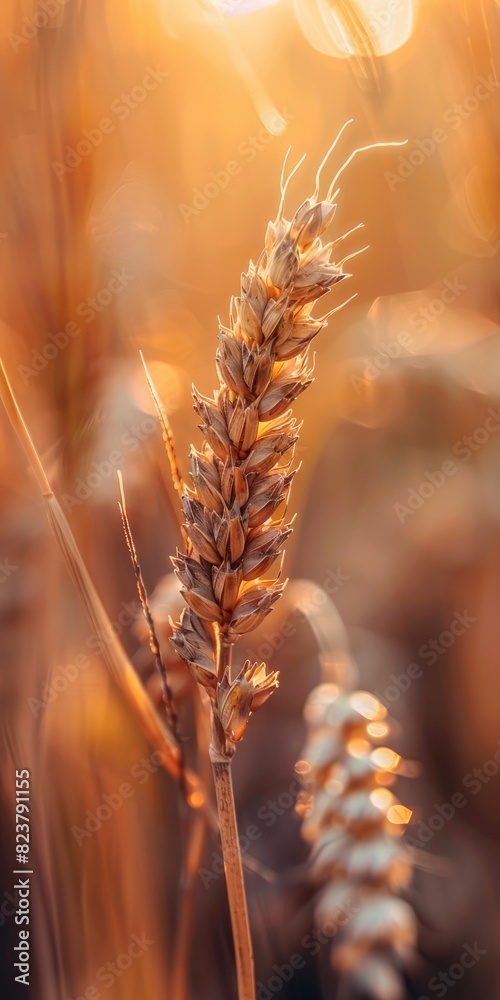 Wheat with a blurred background