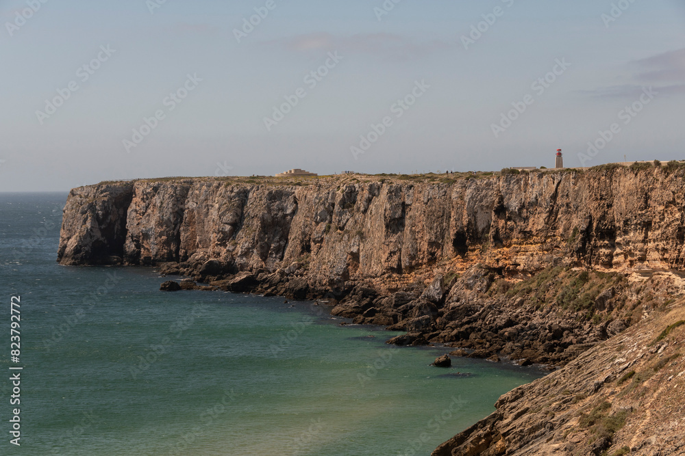 Vista del Faro del Cabo de San Vicente, sur de Portugal. Vista del Faro del Cabo de San Vicente, sur de Portugal.