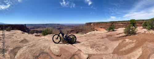 A mountain bike parked in Canyonlands National Park photo