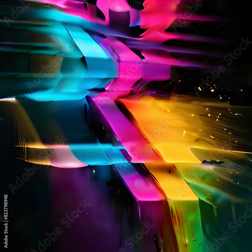 Abstract explosion of color interpreting noise as colors. art wallpaper or graphic resource photo