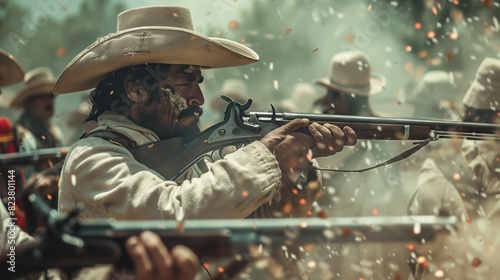 white US soldiers fighting during the Mexican American war