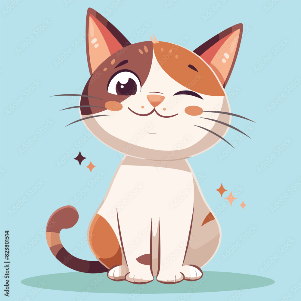 Obraz premium Cute Cat character illustration
