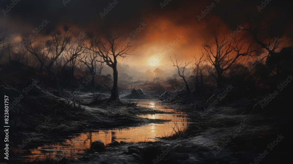 Fototapeta premium fire in the forest