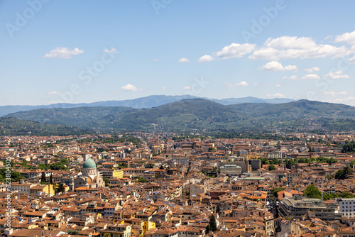 View overlooking the Florence skyline taken from on top of the Duomo facing East