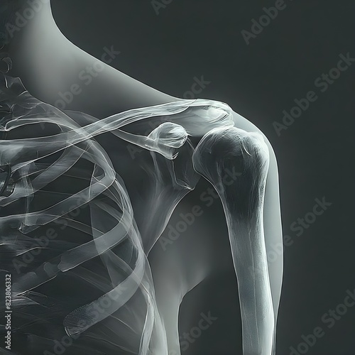 3d rendered illustration of a painful shoulder