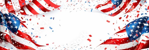 A 4th of July independence day party celebration banner background 