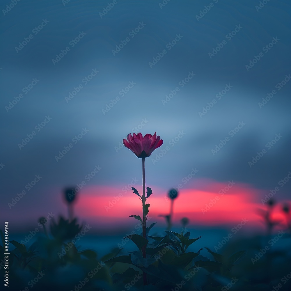Fototapeta premium photograph of a single flower in the middle of nature