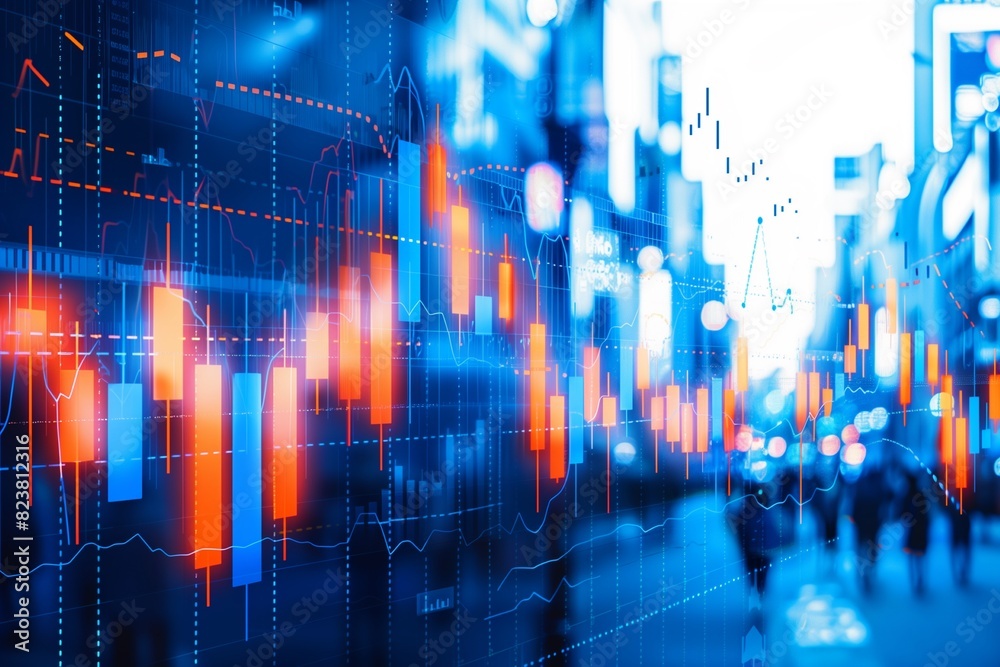 Gradient stock market concept background Gradient stock market concept background