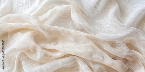 Delicate Cream Fabric Texture Background for Design Projects | Soft Pale Textile with Depth and Elegance