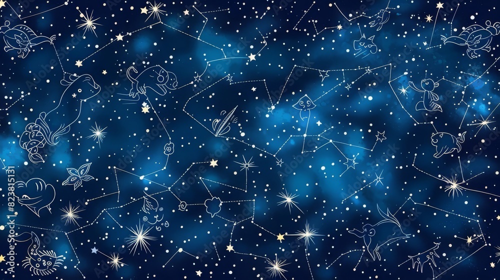 Amazing outer space background with stars and shining lights.