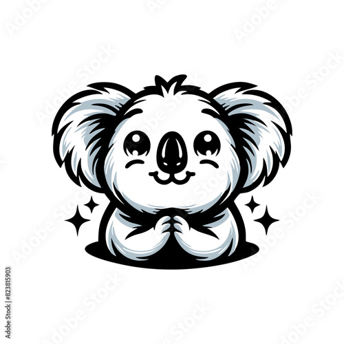Koala logo design vector illustration. Koala vector. koala icon mascot design