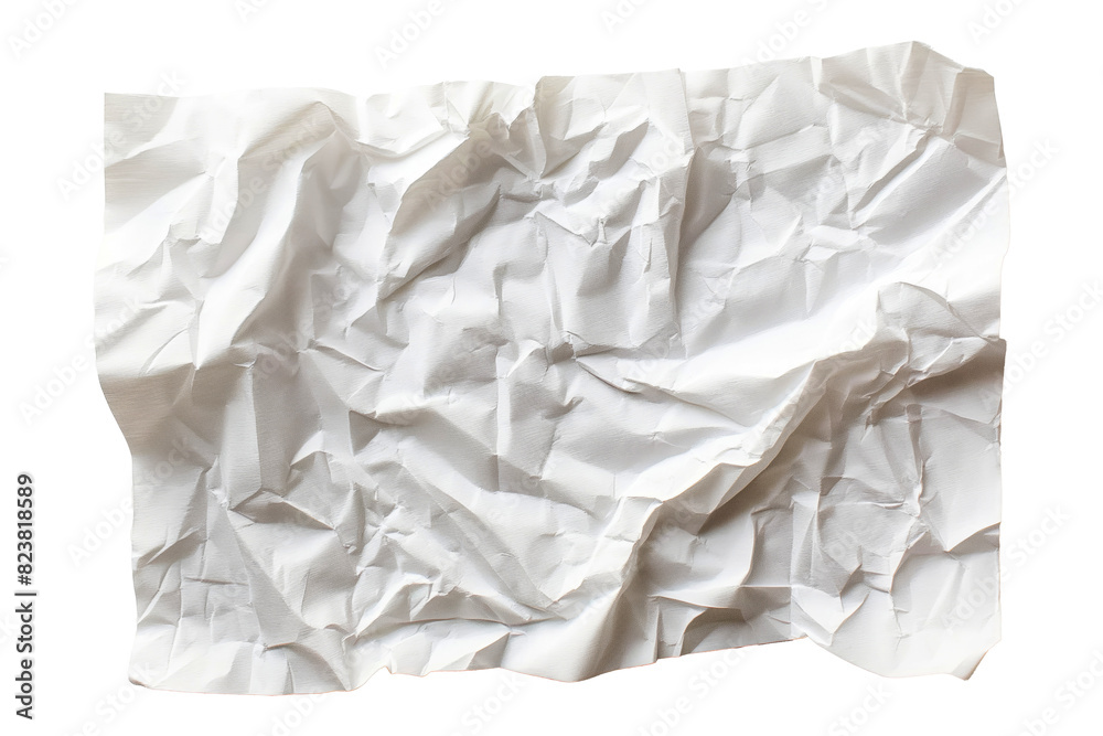 Obraz premium Crumpled paper sheet isolated on white background