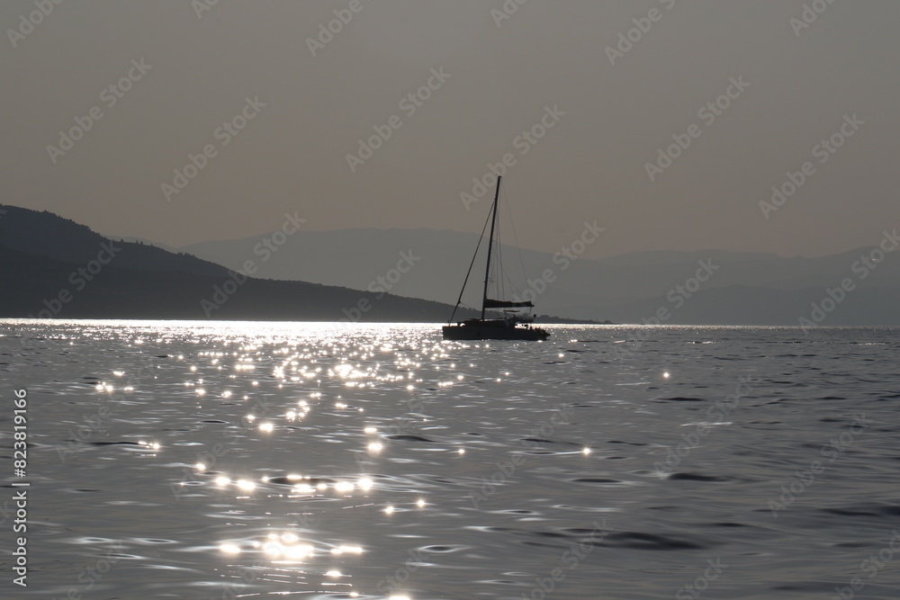 Fototapeta premium sailboat on the sea