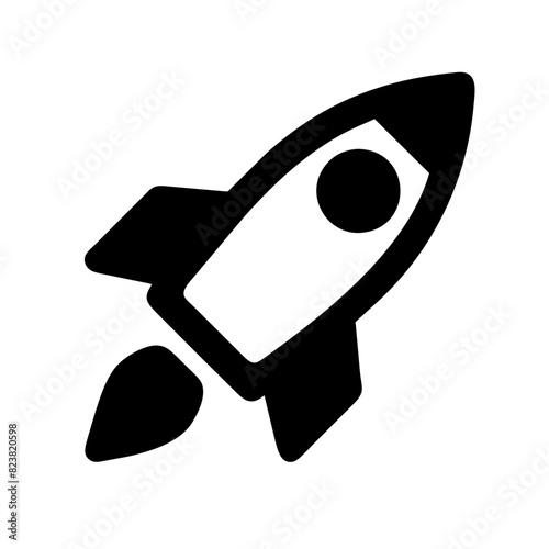 Rocket lunch icon vector illustration 