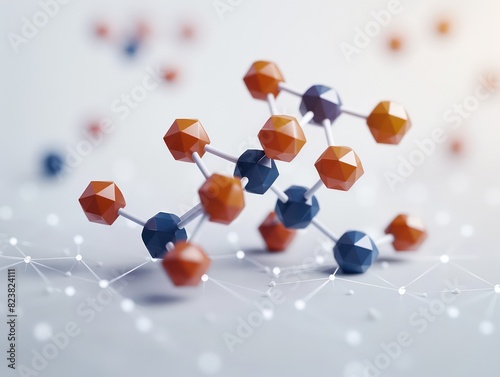 macro molecular structure design, showcasing the beauty and complexity of organic compounds through graphic art photo