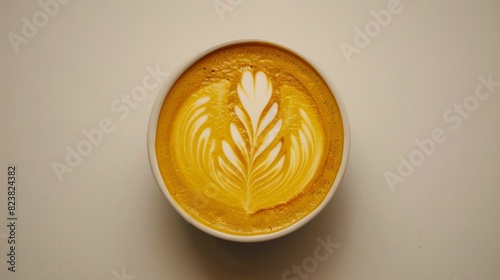 A Cup of Coffee With a Leaf