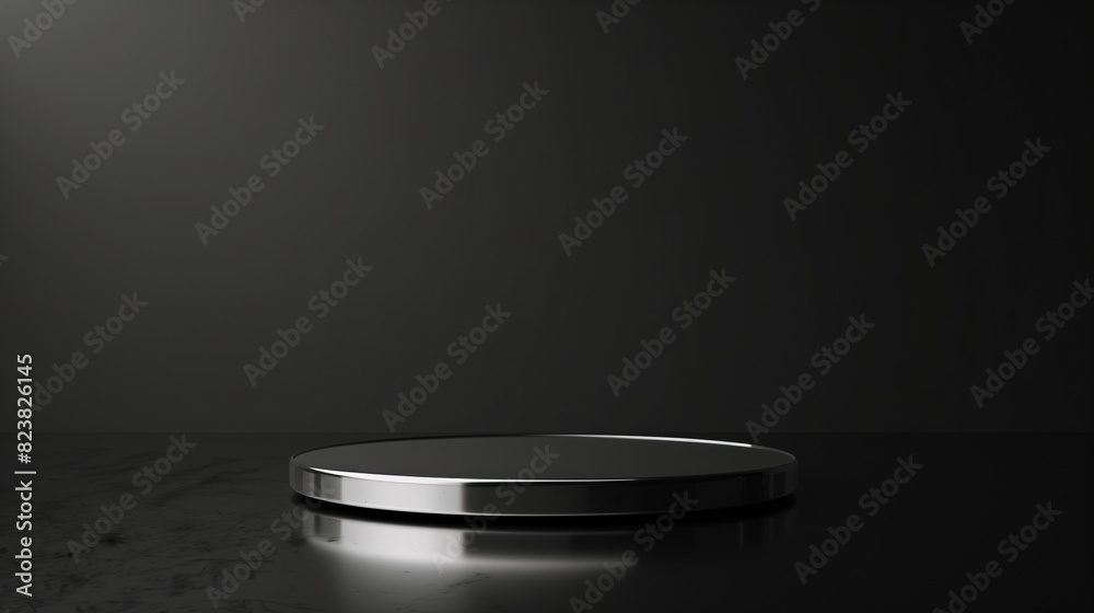 3D render of a podium with a reflective surface in a studio setting against a solid black background. The scene includes subtle reflections and soft, diffused lighting.
3D render of a podium with a reflective surface in a studio setting against a solid black background. The scene includes subtle reflections and soft, diffused lighting.
