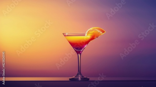 Refreshing Orange Juice With Slice of Orange