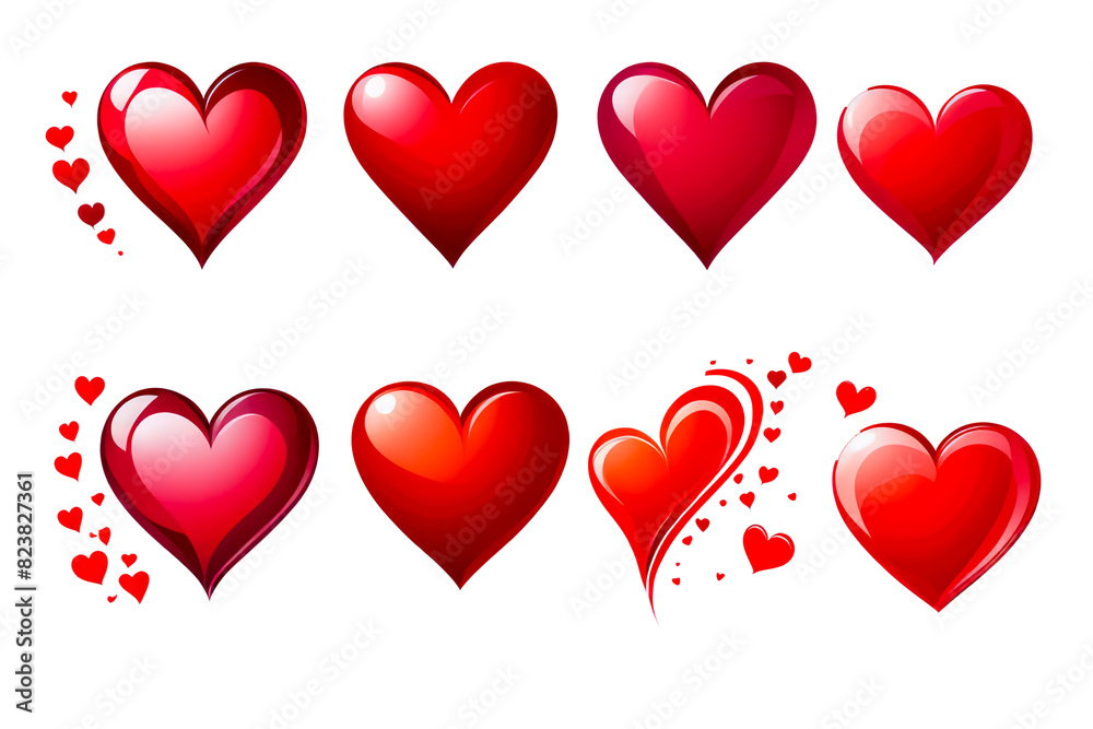 heart icon set isolated on white transparent png clip art heart icon set isolated on white transparent png clip art