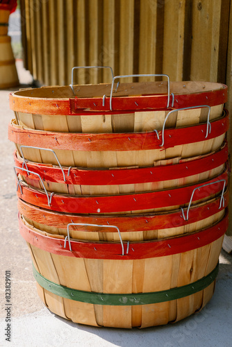 Buskel baskets at the market