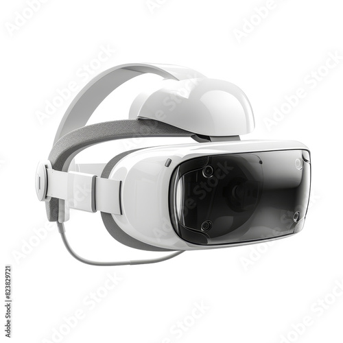 3D A virtual reality headset isolated on transparent background, png, cut out