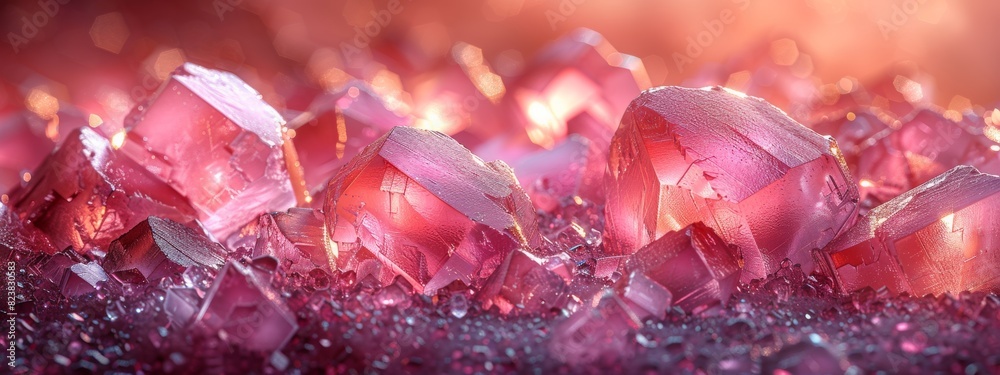 Abstract background of pink crystals. 3d rendering, Abstract background of pink crystals. 3d rendering,