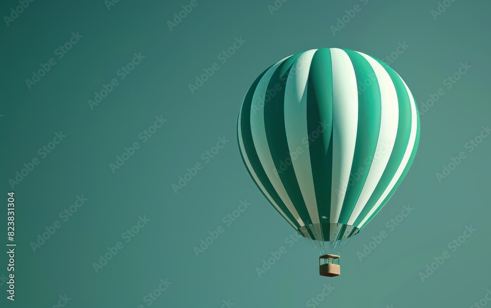 Fototapeta premium Serene Hot Air Balloon Flight