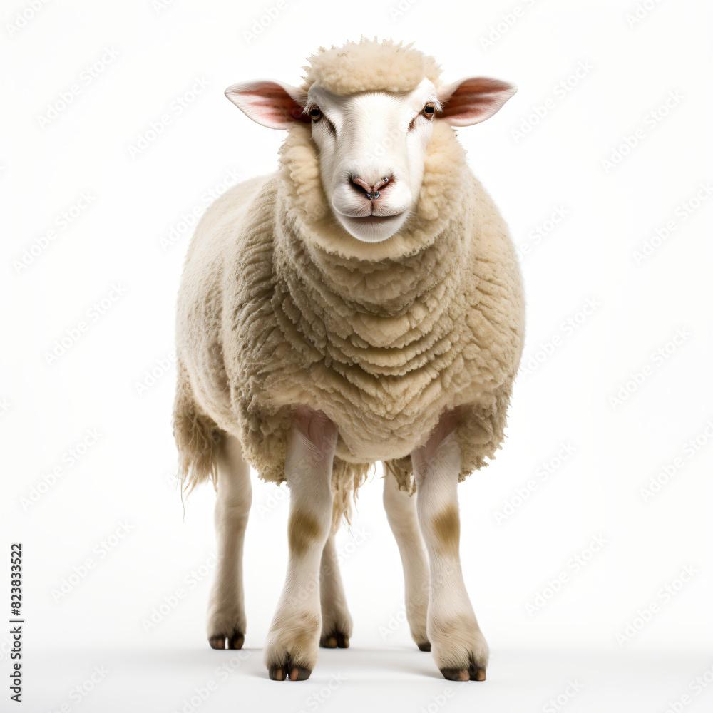 Fototapeta premium sheep isolated on white background