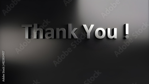 Thank You text on black or Dark background