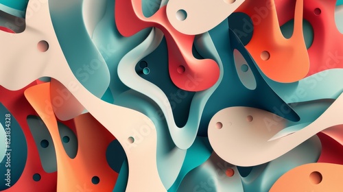 Modern Posters Layout with Abstract Shapes