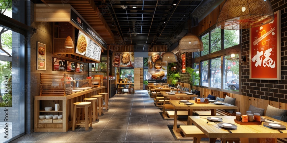quick service restaurant interior . ai generated quick service restaurant interior . ai generated