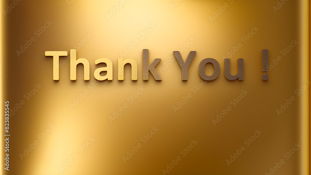 Thank You text on Gold background Thank You text on Gold background