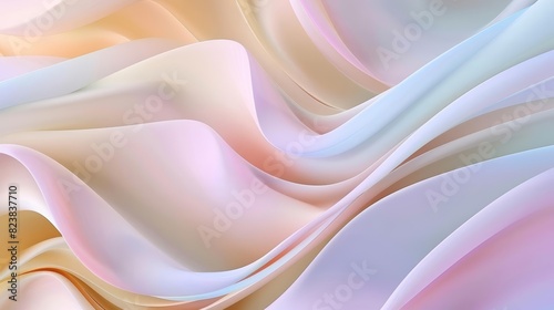 Wallpaper Mural Abstract pastel curves, flowing gradients, soft hues, smooth and calming, elegant waves Torontodigital.ca