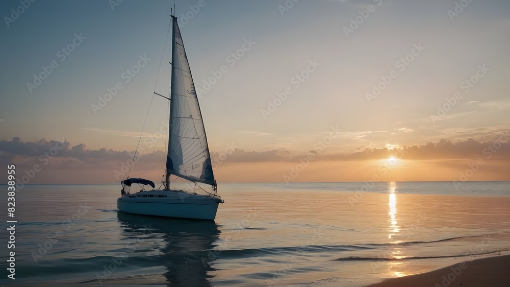 sailboat in the sunset