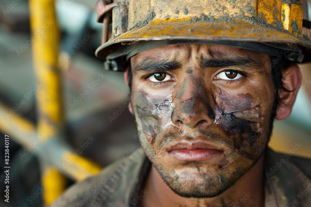 Confident Hispanic Male Mill-Hand in Industry Embracing Innovative Technology-Driven Safety Practices for Agile Leadership in Manufacturing Business Confident Hispanic Male Mill-Hand in Industry Embracing Innovative Technology-Driven Safety Practices for Agile Leadership in Manufacturing Business